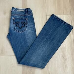 Rock Revival Y2K Forepress Bootcut Jeans Women’s Size 6 Long  Dark Wash